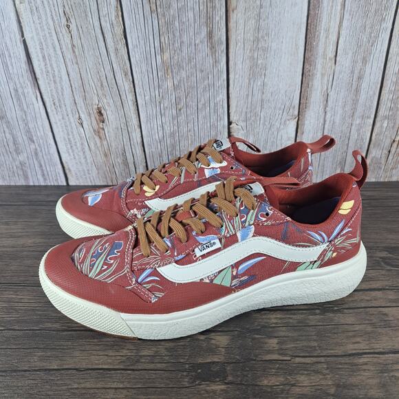 Vans Other - Vans Hawaiian Jungle Floral Ultrarange Exo SE Sneaker Men's Sz 8 Women's 9.5 Red